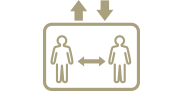 When using the elevators and common areas with others, please keep a certain distance from the people around you to prevent crowding.